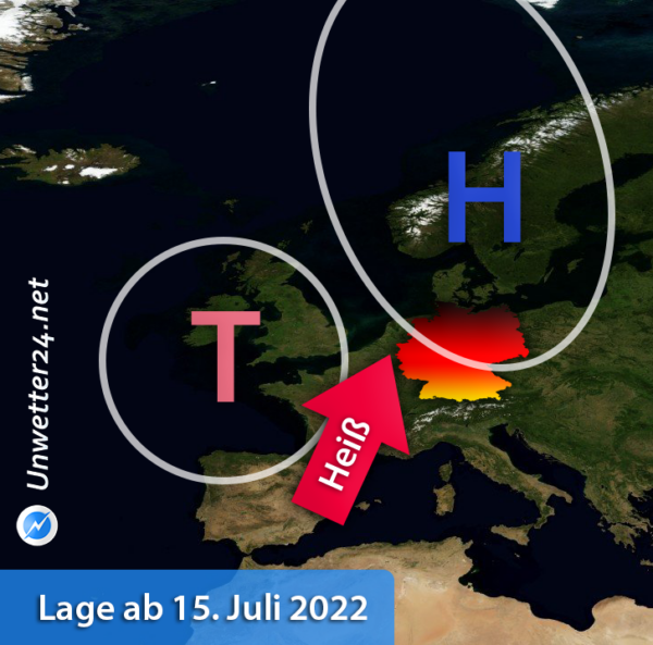 Wetterlage ab 15. Juli 2022