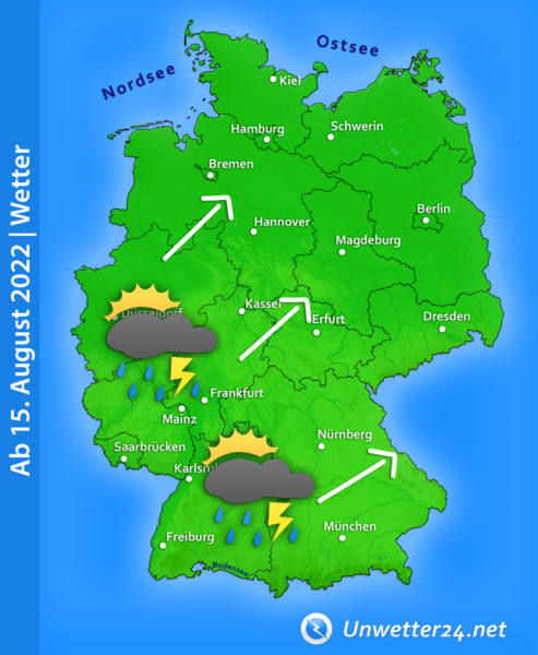 Gewitter ab 15. August 2022