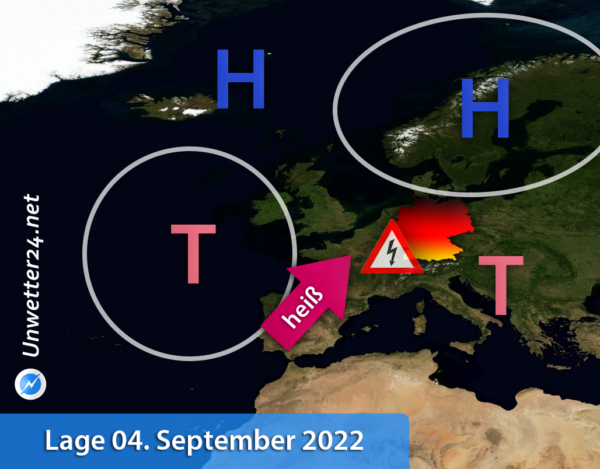 Gewittrige Phase Anfang September 2022