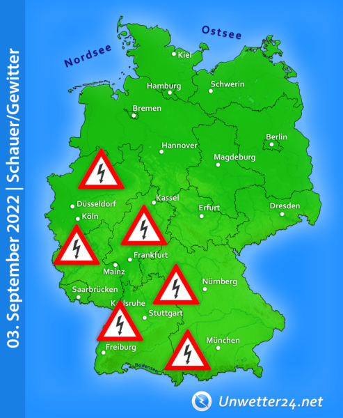 Mögliche Gewitterlage 03. September 2022