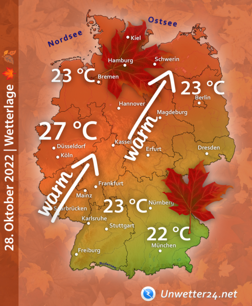 27 Grad Ende Oktober 2022