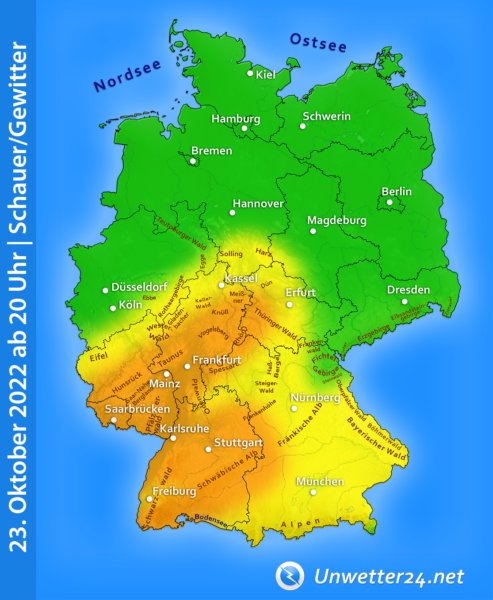 Gewitter Nacht zum 24. Oktober 2022