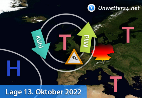 Sturmgefahr Mitte Oktober 2022