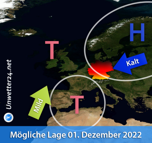 Wetterlage 01. Dezember 2022