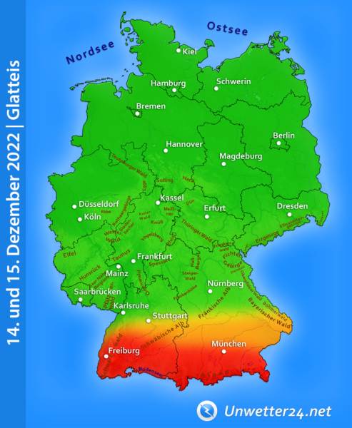 Glatteis 14. und 15. Dezember 2022