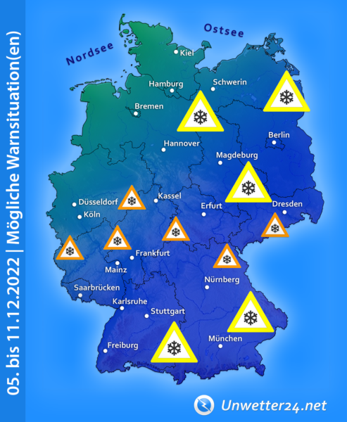 Neuschnee bis 11. Dezember 2022