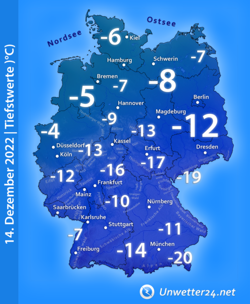 Strenger Frost Mitte Dezember 2022