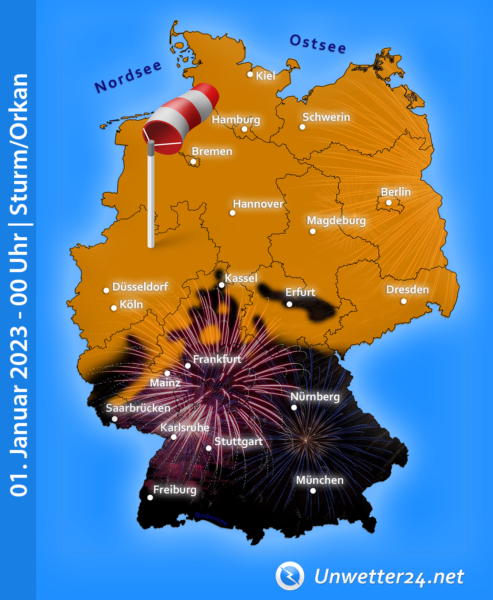 Sturm Silvester Feuerwerk 2022-2023