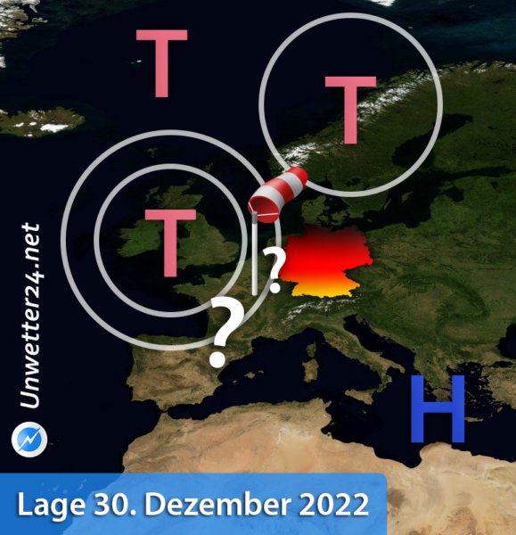 Sturm vor Jahreswechsel 2022-2023