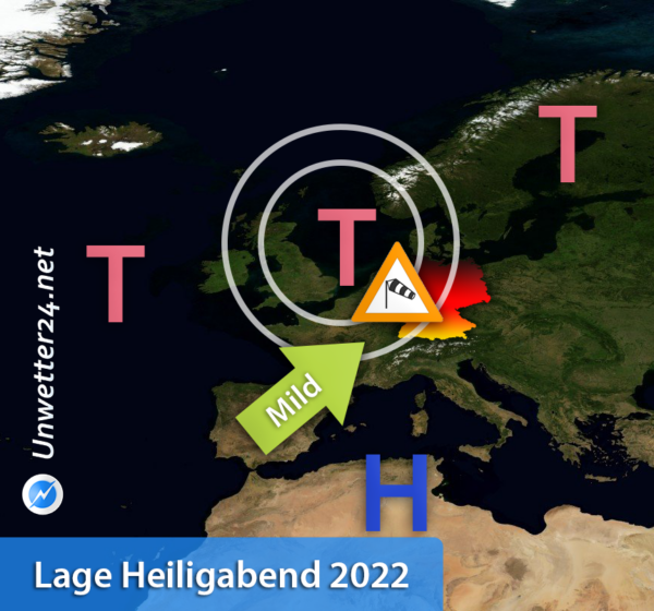 Sturmlage Heiligabend 2022