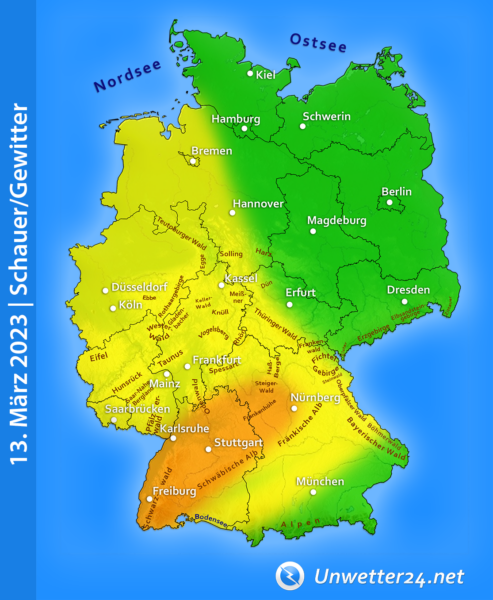 Gewitter am 13. März 2023