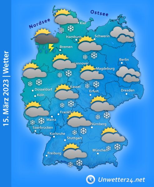 Schneeschauer 15. März 2023