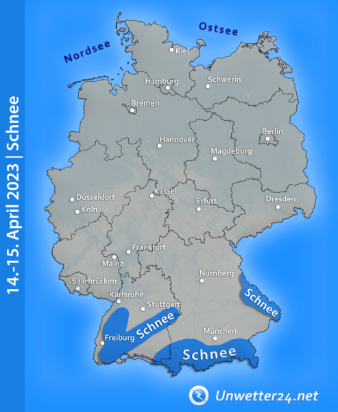 Schnee 14 und 15. April 2023