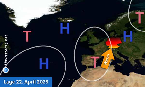 Warme Luft Ende April 2023