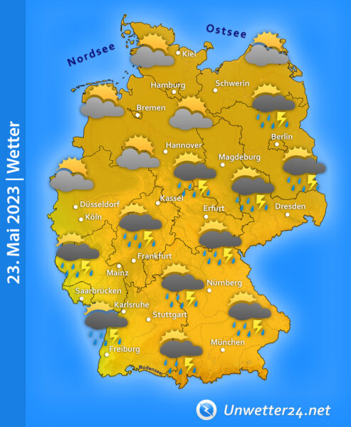 Lokale Unwetter am 23. Mai 2023