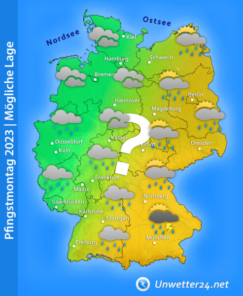 Wetterlage Pfingstmontag 2023