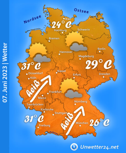 Hitzewelle Anfang Juni 2023