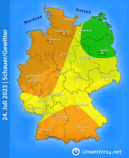 Gewitter am 24. Juli 2023