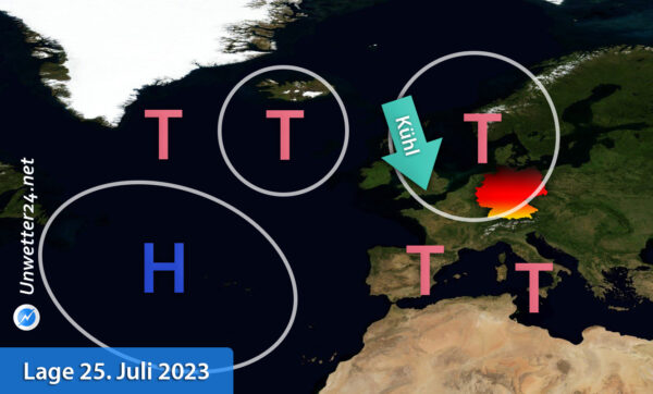 Kühlere Lage Ende Juli 2023