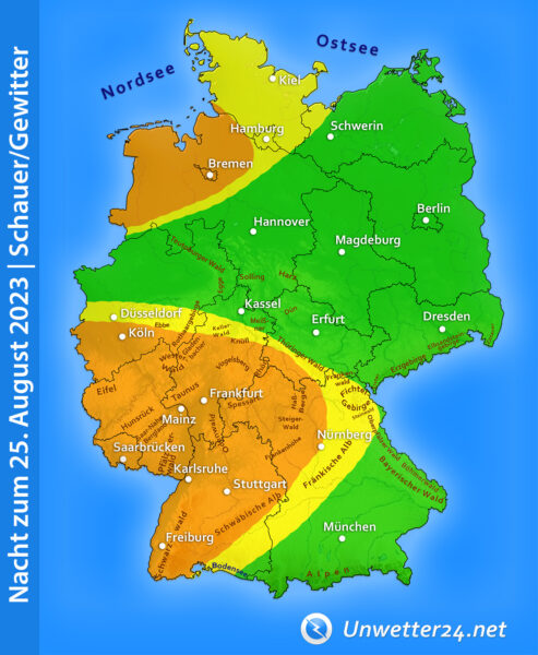 Gewitter Nacht zum 25. August 2023