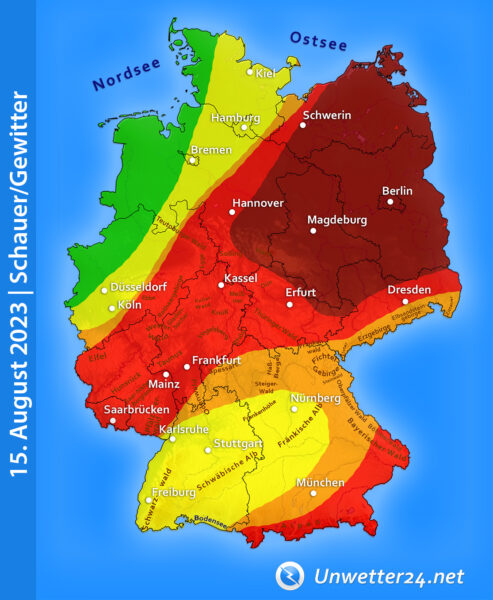 Schwere Unwetter am 15. August 2023