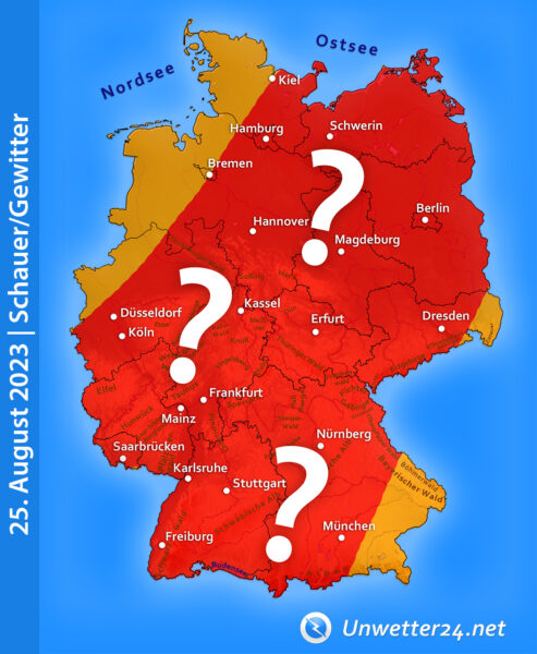 Unwetter am 25. August 2023