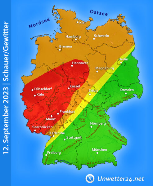 Unwetter am 12. September 2023