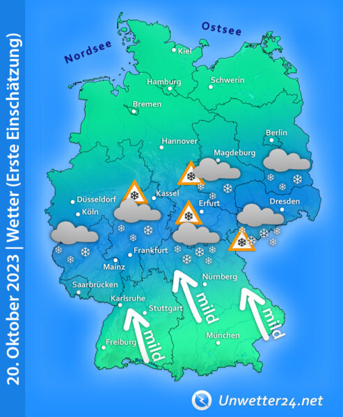 Neuschnee im Oktober 2023