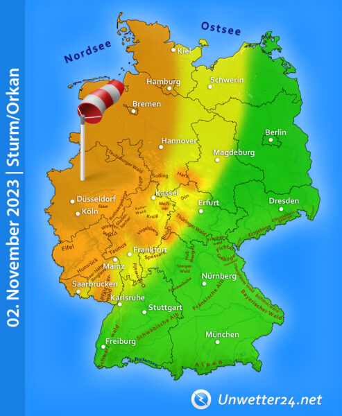 Sturm am 02. November 2023