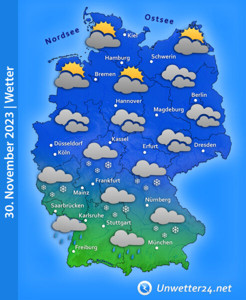 Dauerschneefall 30. November 2023