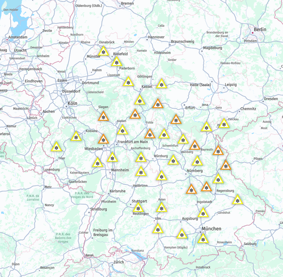 Schnee Berufsverkehr 27. November 2023