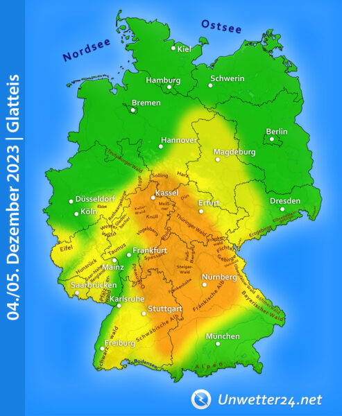 Glatteis 04. und 05. Dezember 2023