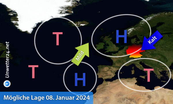 Kaltlufteinbruch Anfang Januar 2024