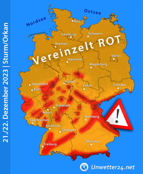 Orkan Zoltan 21. und 22. Dezember 2023