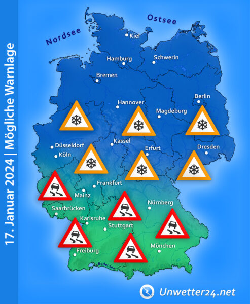 Schnee und Glatteis 17. Januar 2024