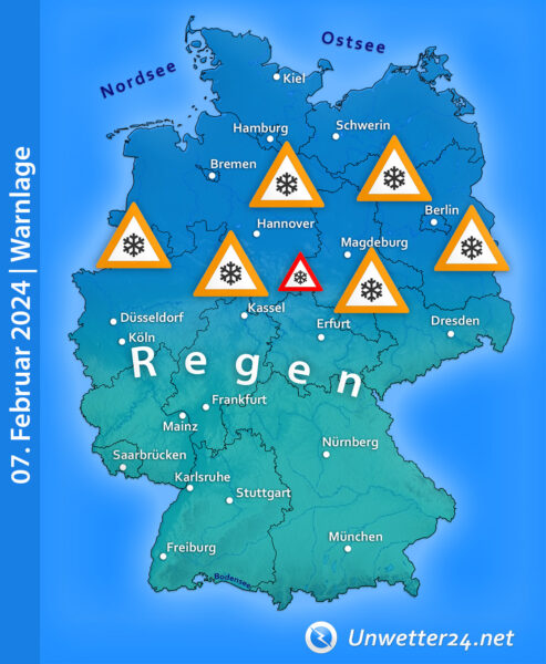 Schnee am 07. Februar 2024