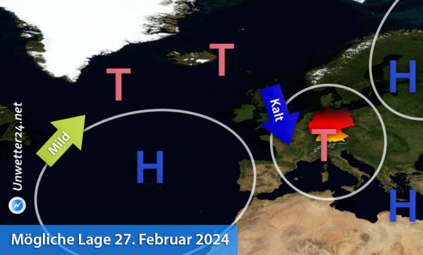 Schnee und Frost Ende Februar 2024