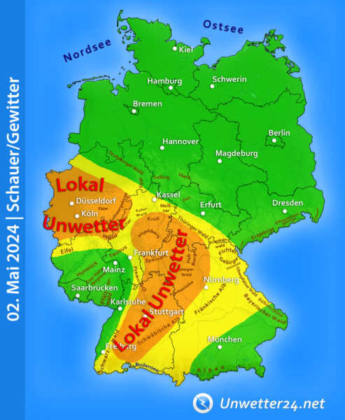 Lokal Unwetter 02. Mai 2024