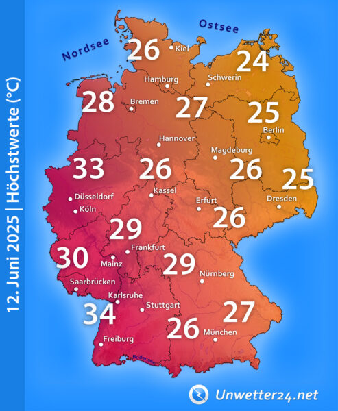 Hitze Mitte Juni 2025