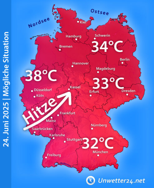 Mögliche Extremhitze Ende Juni 2025