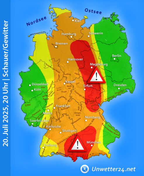 Unwetterartige Gewitter am 20. Juli 2025