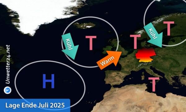 Wetterlage Ende Juli 2025