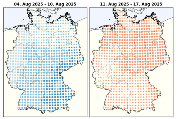Witterungsprognose August 2025