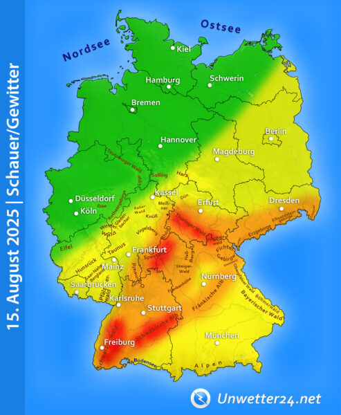 Unwetter beenden Mitte August 2025 Hitzewelle