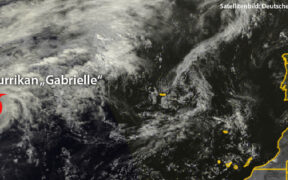 Hurrikan Gabrielle bei den Azoren