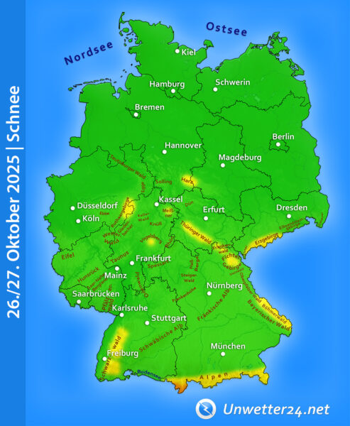 Schnee 26. und 27. Oktober 2025