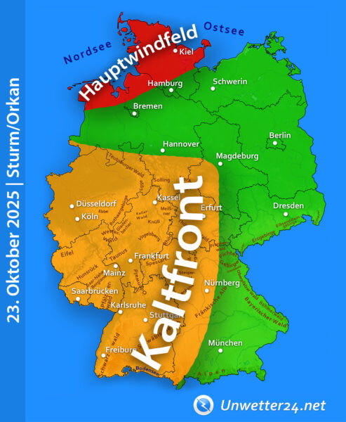 Sturmlage 23. Oktober 2025