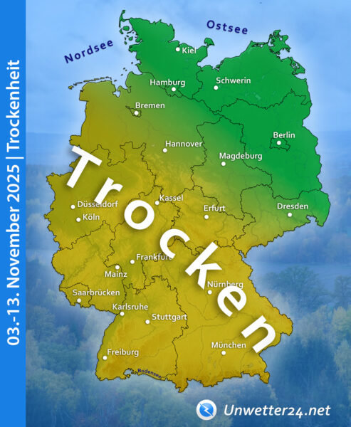 Anfang und Mitte November 2025 zu trocken