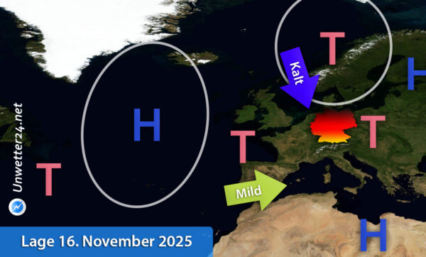 Kaltlufteinbruch Mitte November 2025