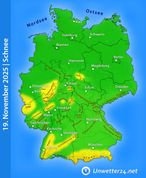 Schnee am 19. November 2025
